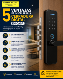 Cerradura digital para casa: 5 ventajas que mejoran tu seguridad